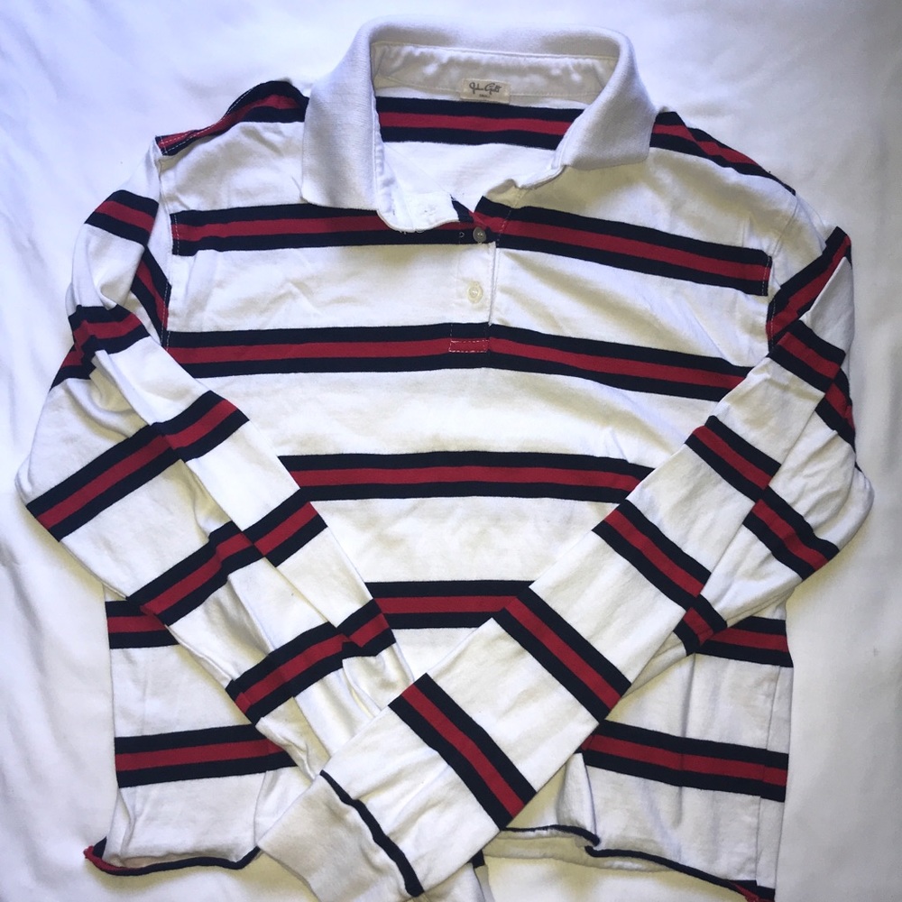 John Galt Button-Up Cropped Long Sleeve